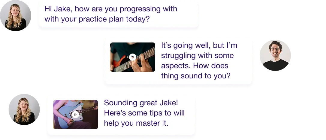 Daily mentorship messaging interface